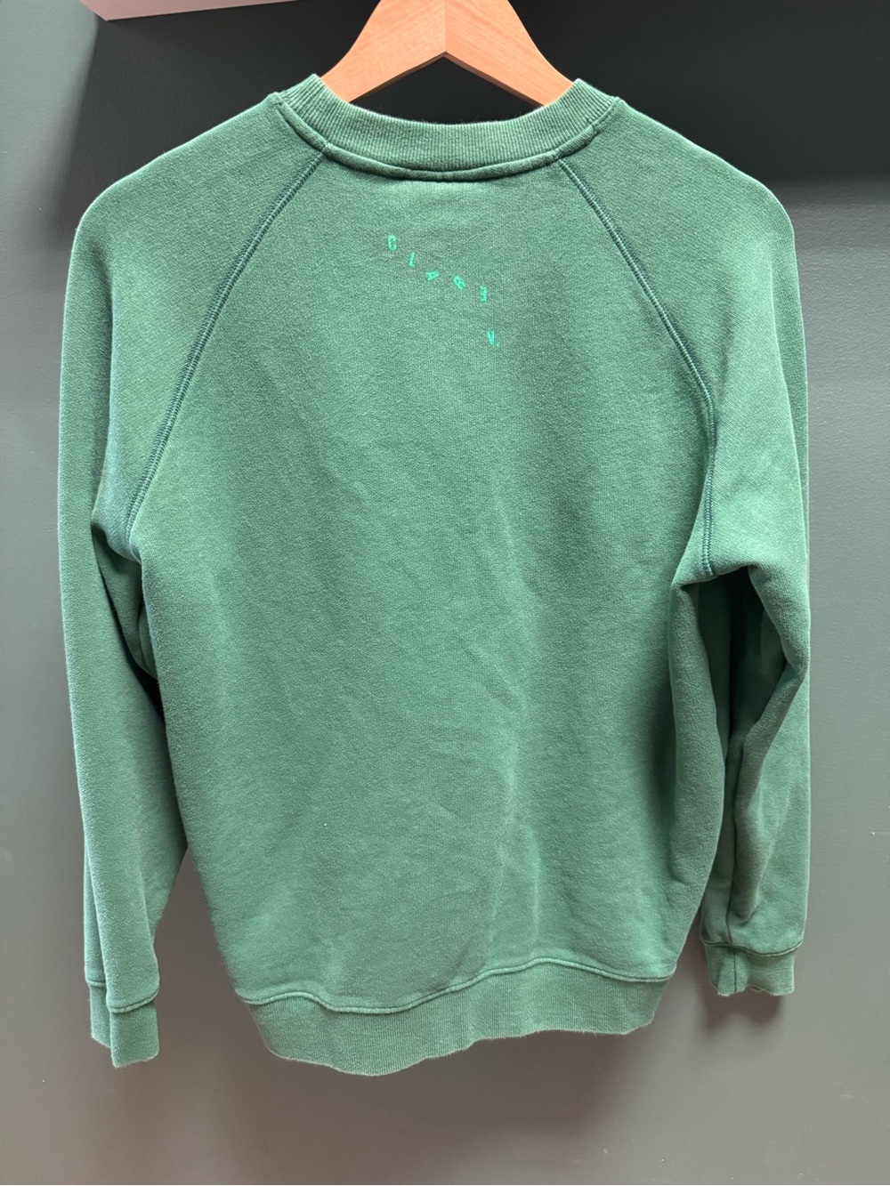Clare V Oui Graphic Crewneck Sweatshirt in Green Size Small - Picture 2 of 2